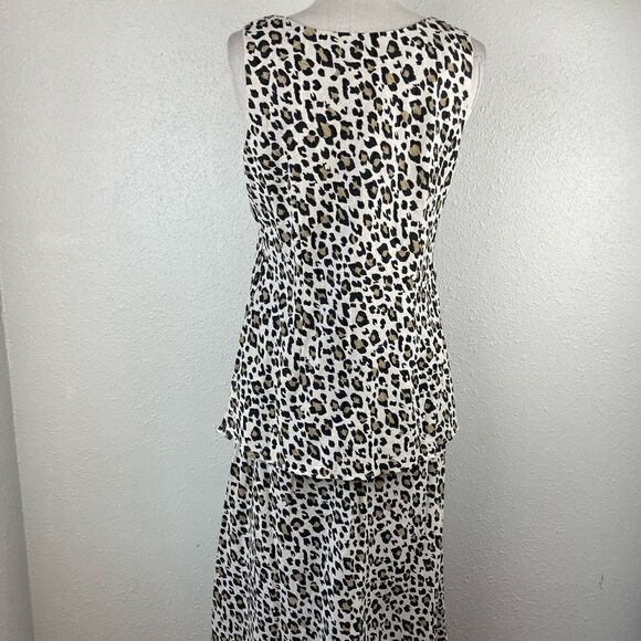 Sheri Martin Leopard Print Two-Piece Matching Outfit Size 10 EUC - Picture 4 of 13